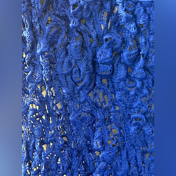 Women’s cute royal blue mini sundress lace bodice lined skirt size 14 - Picture 7 of 11